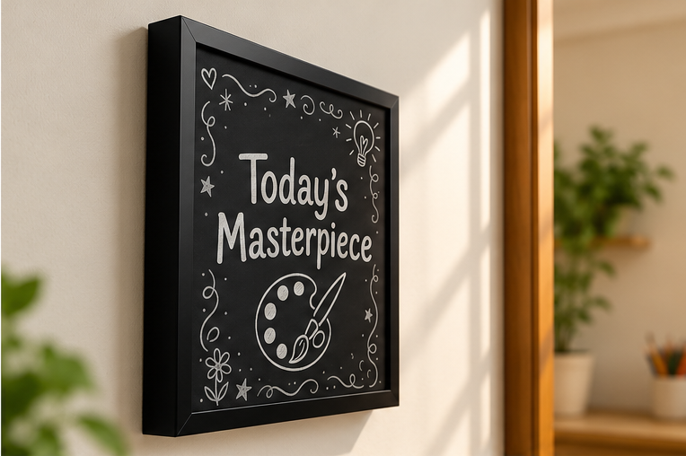 Today's Masterpiece Wall Frame – Creative Kids Art & Motivational Decor | Wallfox