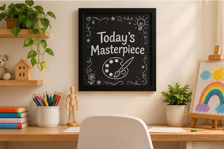 Today's Masterpiece Wall Frame – Creative Kids Art & Motivational Decor | Wallfox