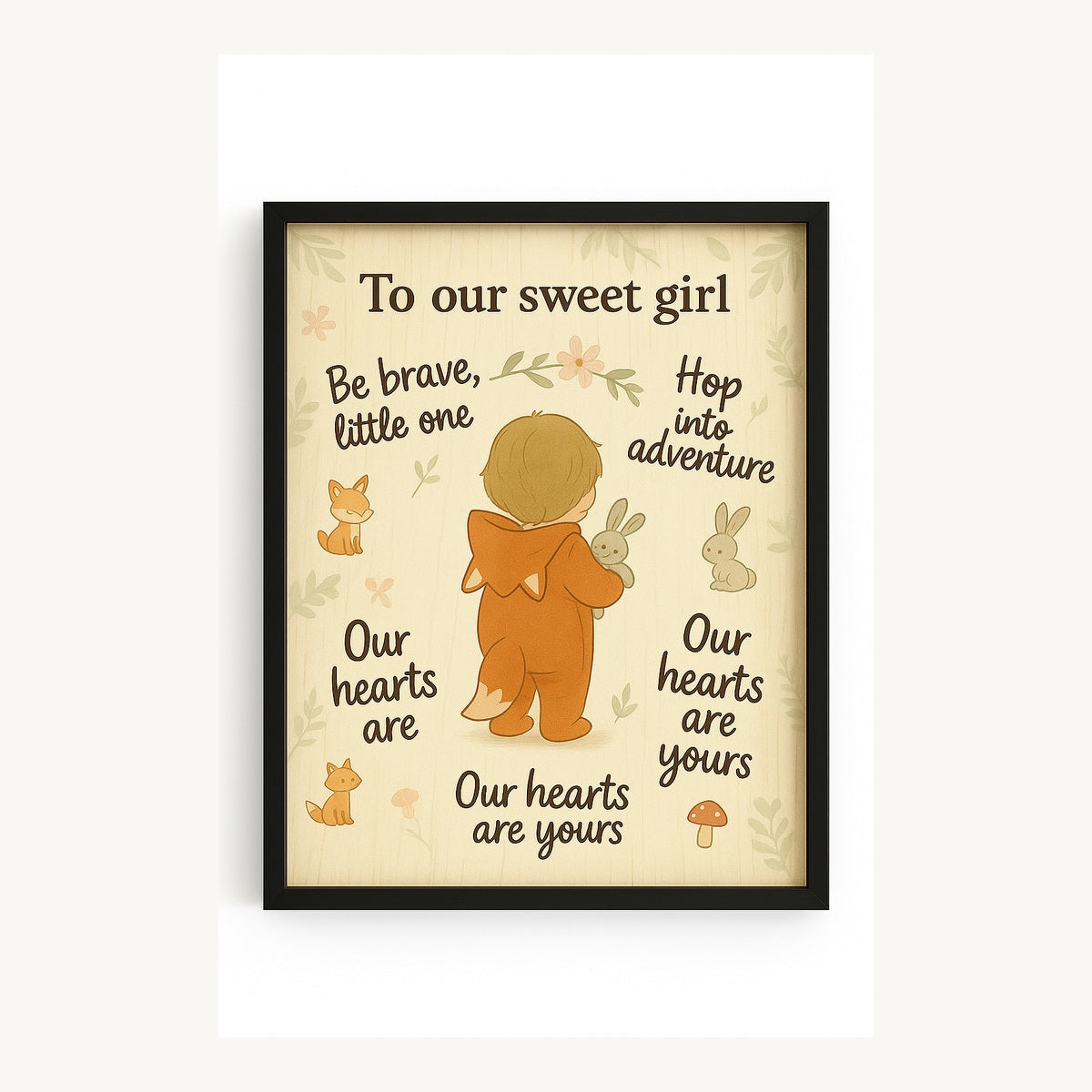 Little Fox Adventure – Sweet Girl Nursery Wall Art