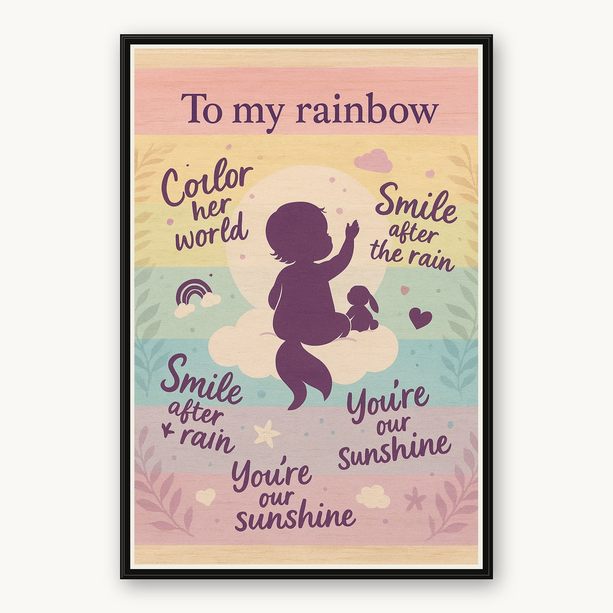 Rainbow Sunshine – Pastel Kids Room Wall Art