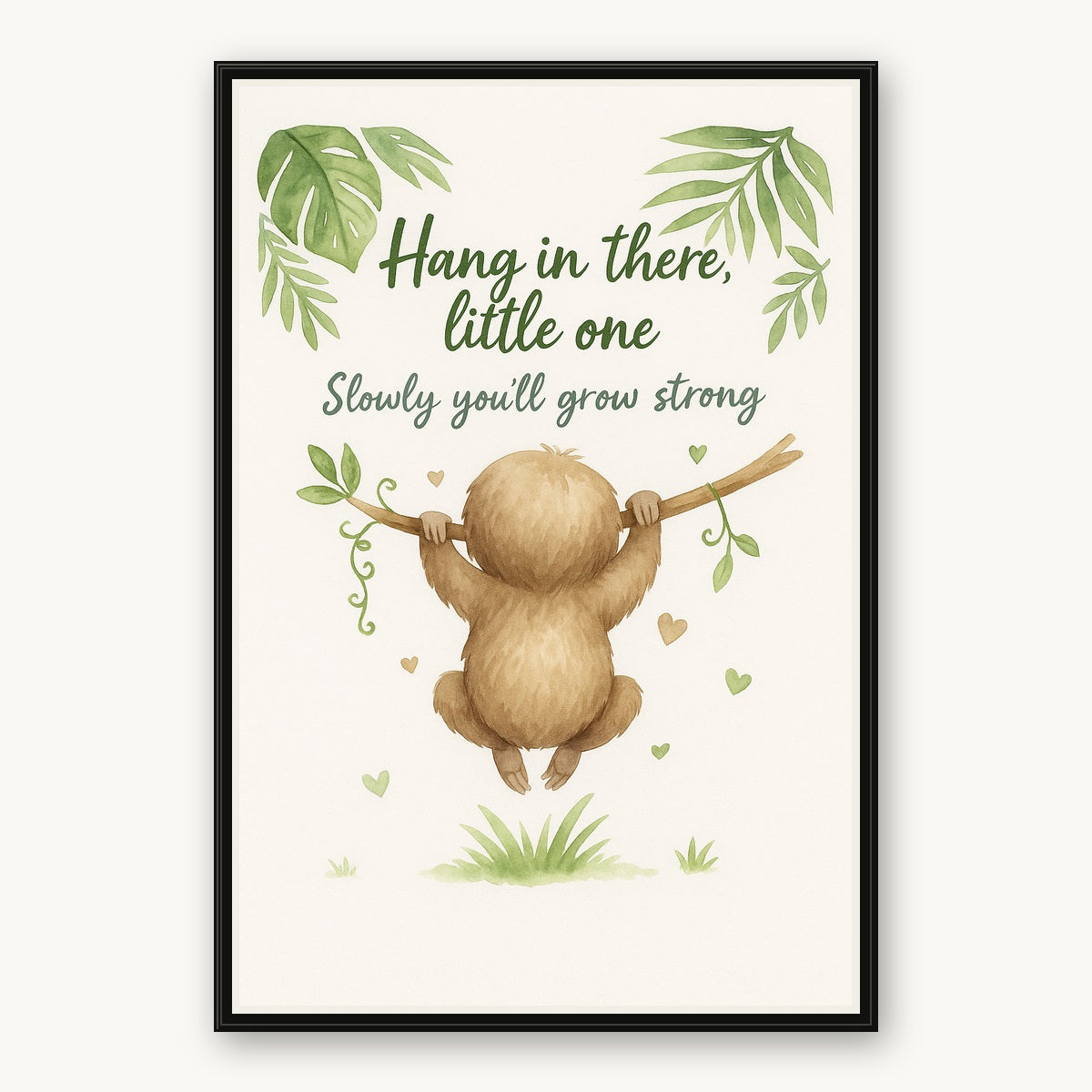 Hang in There, Little One – Sloth Nursery Wall Art