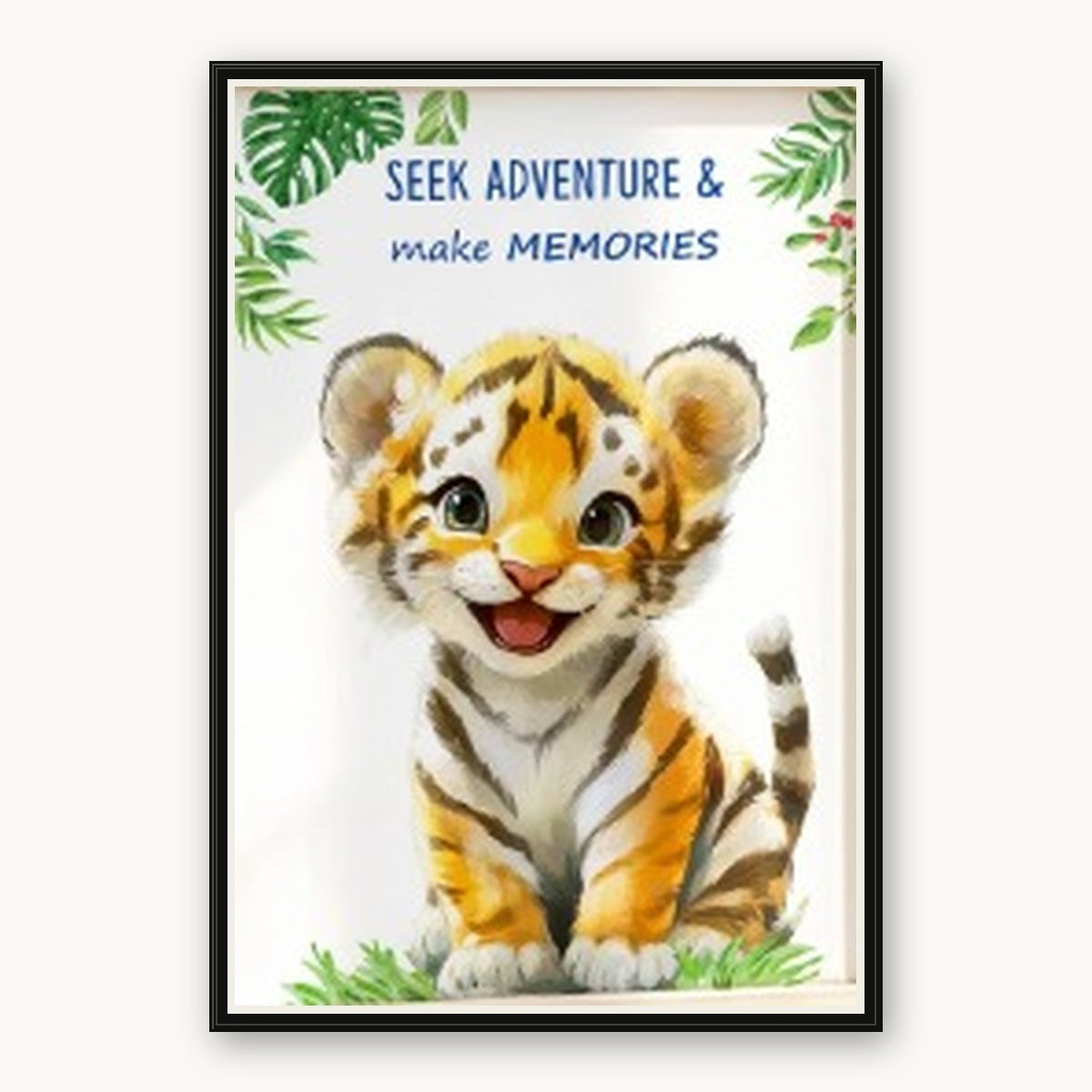 Seek Adventure & Make Memories – Tiger Cub Wall Art