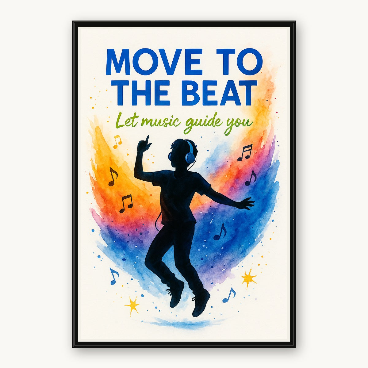 Move to the Beat – Music Teen Room Wall Art