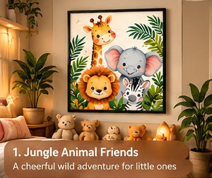 Jungle Animal Friends – Kids Room Wall Art