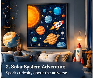 Solar System Adventure – Space Wall Art for Kids